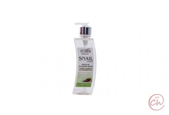 Мицеларна вода за почистване на лице 400ml с екстракт от охлюви Snail Extract - Victoria Beauty